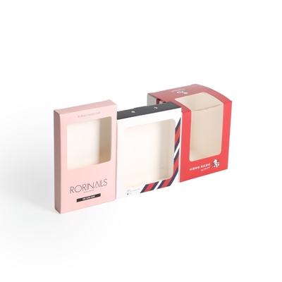 Caja de regalo de papel con PVC Ventanas Cajas de extremo abrazable Impresión a todo color Caja de regalo pequeña