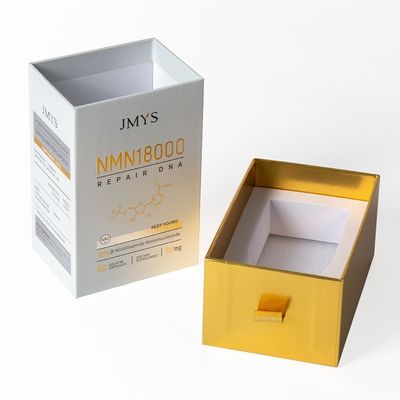 Embalaje de caja de regalo estilo cajón de cartón con forro de esponja tamaño personalizado