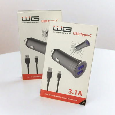 Caja de embalaje de papel con ranuras de extremo encoado Impresión de papel CMYK para electrónica de consumo