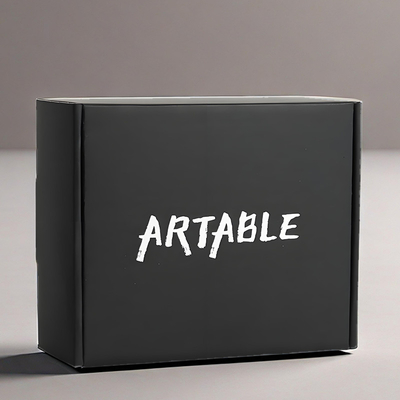 Caja de correo negra personalizada con logotipo de pantalla de seda blanca