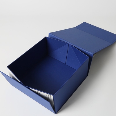 comprar Tamaño personalizado Caja plegable magnética azul de papel caja de embalaje regalo para botella de vino online manufacture