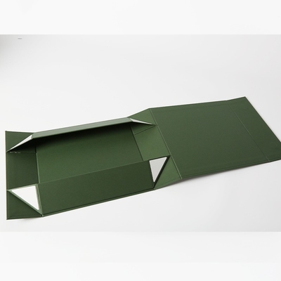 comprar Caja de embalaje magnético plegable de cartón, caja de regalo magnética verde Impresión personalizada online manufacture