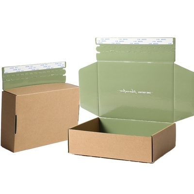 comprar Caja corrugada Kraft rígida con cremallera para embalaje de envío Pantone CMYK Color personalizado online manufacture