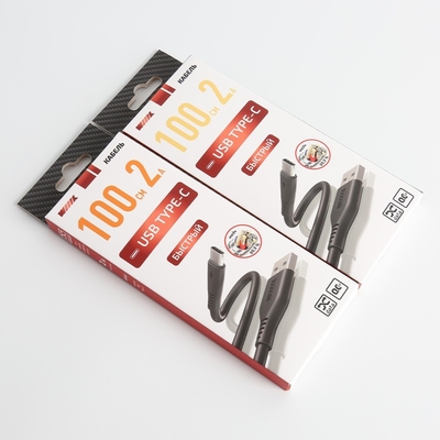 comprar Caja de papel de cartón de marfil para cargadores de iPhone online manufacture