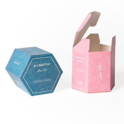 comprar Caja de regalo de papel de forma hexagonal irregular Envasado atractivo para los ojos Bajo MOQ online manufacture