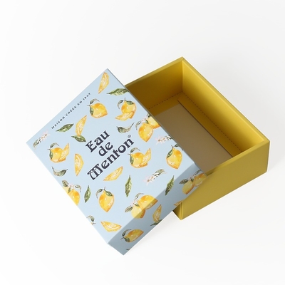 comprar Logotipo personalizado tapa y caja de base Apelación estética Pequeña caja de papel de reloj Impresa en amarillo claro en cartón de papel blanco grueso online manufacture