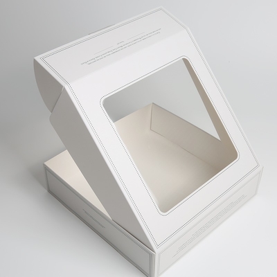 comprar Impresión Manipulación de cartón gris y cartón corrugado Caja de correo con ventana PET online manufacture