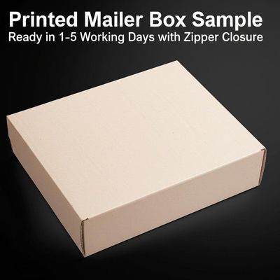 comprar Printed Mailer Box Sample Ready in 1-5 Working Days with Zipper Closure online manufacture