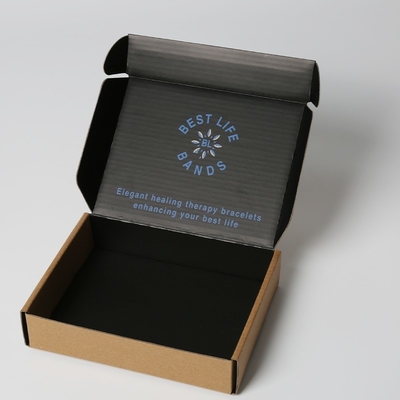Caja de correo corrugada de papel kraft para joyas y regalos diseño personalizado