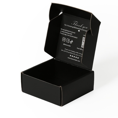 Cajas de correo personalizadas Negro dentro y fuera Lápiz labial Cajas de papel embalaje