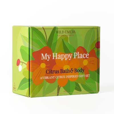 Caja de embalaje de papel de doble cara de cartón de marfil verde para chocolate Pantone CMYK