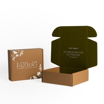 Tamaño personalizado Acceptado Cajas de papel de correo artesanal marrón ecológico con doble impresión