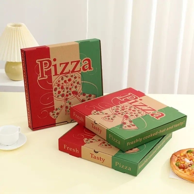 Cajas de pizza impresas a medida Cajas de cartón de pizza rectangulares de envío tamaño a medida