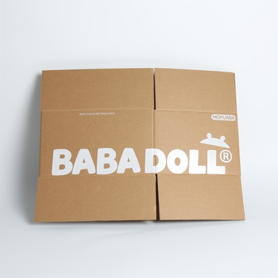 Cuadro de tinta blanca Kraft caja corrugada, Kraft Box Mailers para productos ligeros