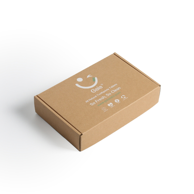 Caja de cartón Kraft corrugado con materiales sostenibles
