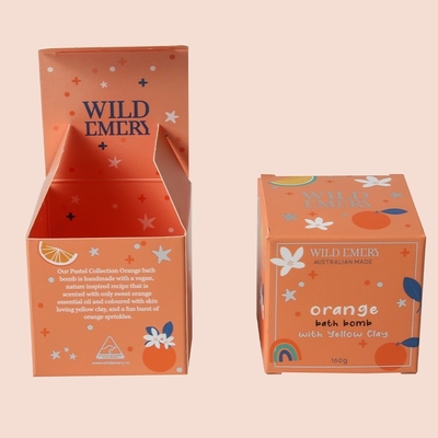 Caja de paquete de cartón de marfil de tamaño personalizado para naranjas Jarrones de velas y bocadillos Entrega DDP
