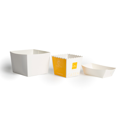 Caja de embalaje de alimentos para llevar de papel reciclable para hamburguesas de palomitas de maíz tamaño personalizado color