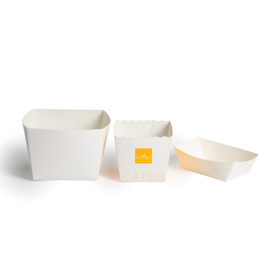 Caja de embalaje de alimentos reciclable innovadora con papel laminado Matt Caja para llevar