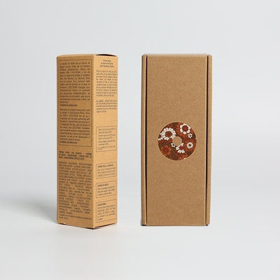 Logotipo personalizado Impreso de papel artesanal Embalaje de extremo de envase para un grosor personalizado ecológico