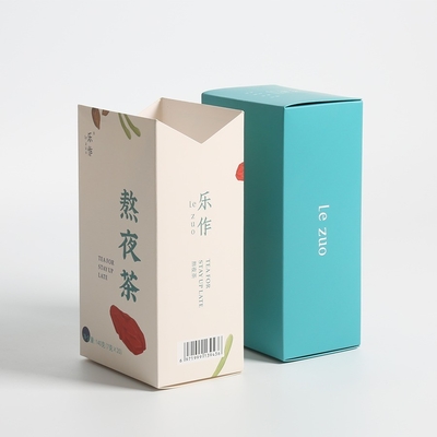Caja de embalaje de té verde de papel, cajas de fondo de bloqueo automático CMYK 4 Impresión a color