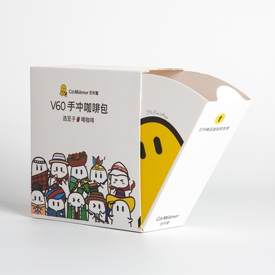 Accesorios de cinta de plástico de revestimiento blanco grueso de cartón duradero cajas de cartón para embalaje de té diseñar su logotipo color