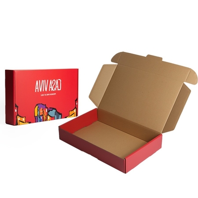 Cajas de cartón pequeñas Impresión offset personalizada Caja de regalo de cartón rojo para ropa