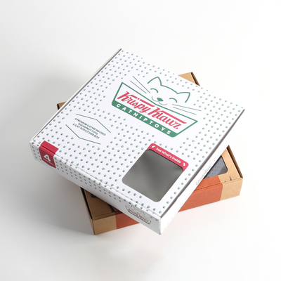 Cajas de pizzas onduladas Cajas de cartón de estilo pizza para productos rápidos y seguros