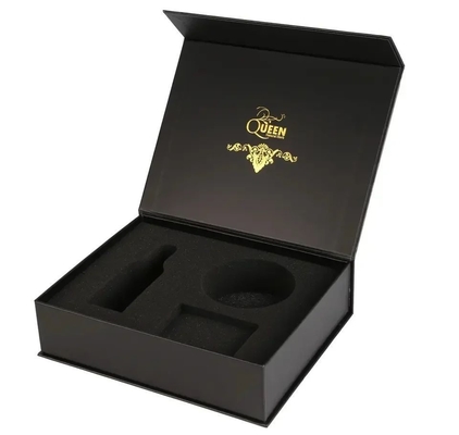Cartón gris de color personalizado Caja de regalo de cierre magnético Embalaje auto-elegante para bebidas