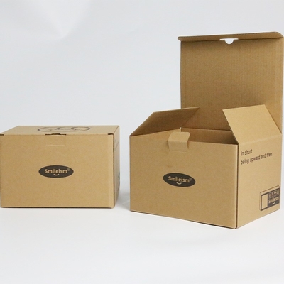 Caja de pestañas de artesanía marrón Mascarilla facial personalizada Caja de embalaje para objetos pequeños
