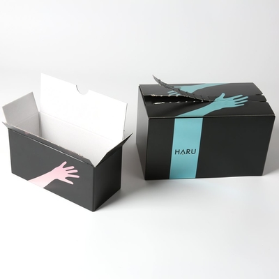 Caja de correo impresa con cinta de doble cara de lágrimas de cartón plateado caja de empaque con cremallera para cepillo de dientes eléctrico